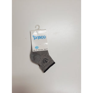 Prisco Boys Grey Anklet Emblem Socks