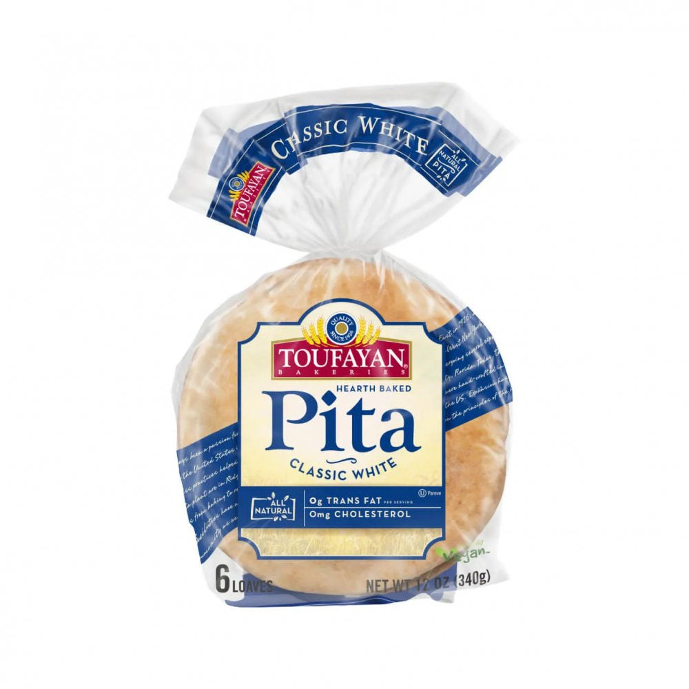 Toufayan White Pita Bread, 6 ct