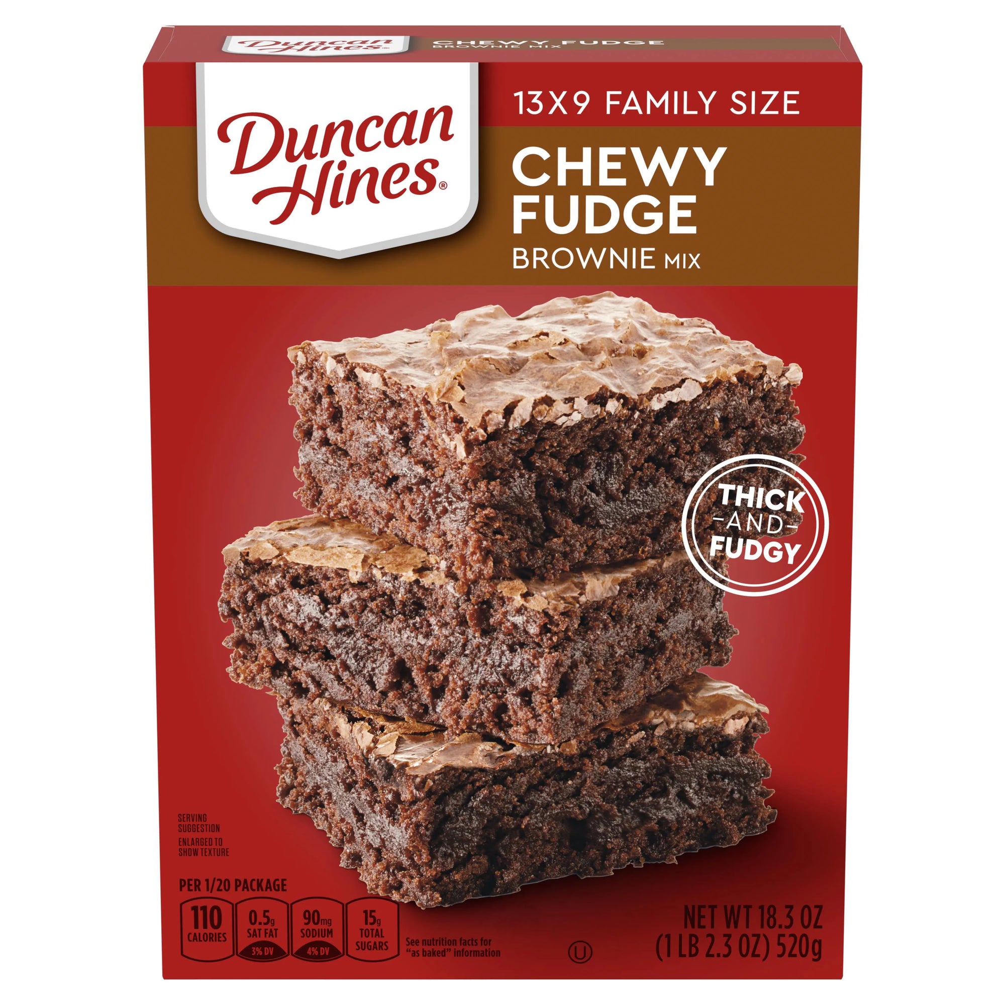 Duncan Hines Fudge Brownie Mix, 18 Oz