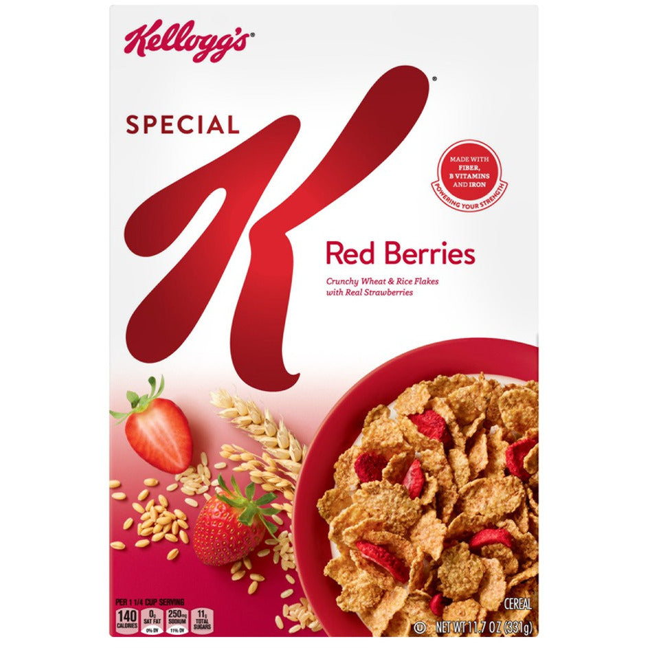 Kellogg's Special K Cereal,  with Real Strawberries, Red Berries, 11.7 Oz