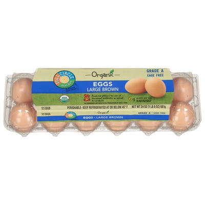 Full Circle Market, Organic Brown Large Eggs, 1 Dz