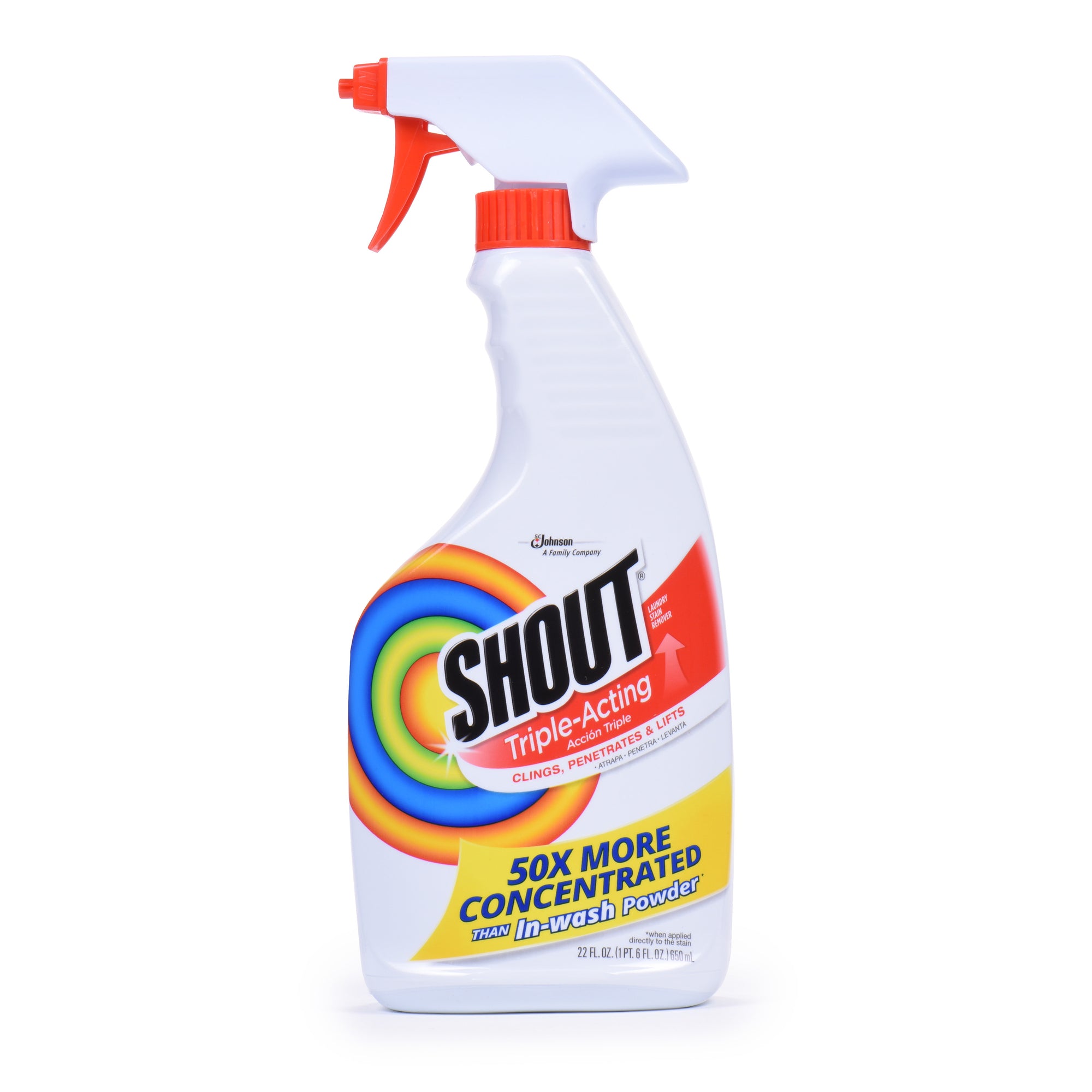 Shout Triple-Acting Stain Remover Spray, 22 Fl Oz