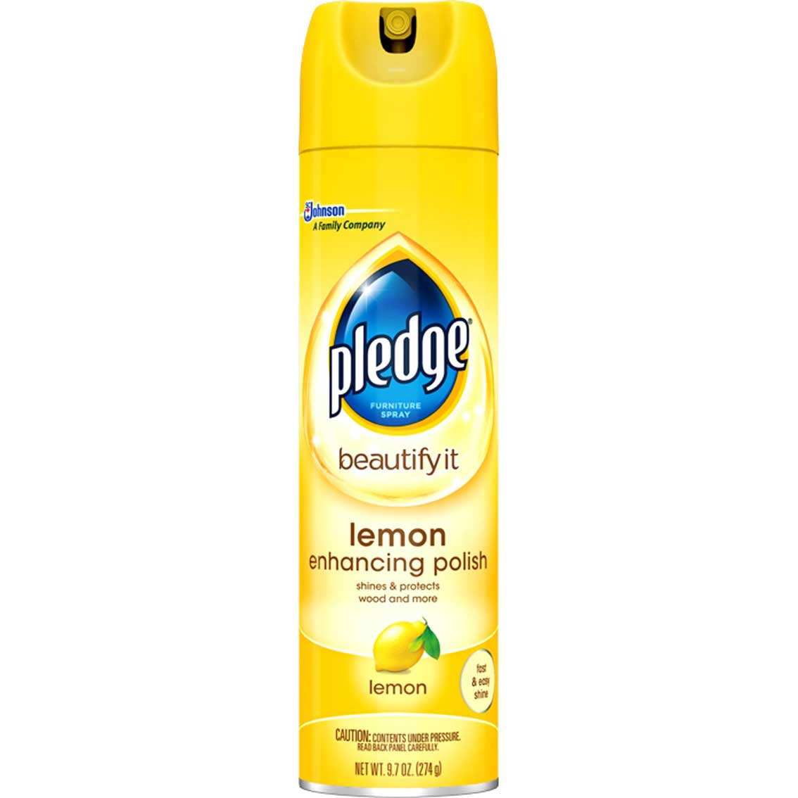 Pledge Lemon Clean Furniture Polish, 9.7 Oz