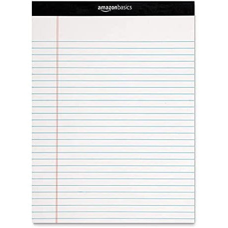 Amazon Basics  White Legal Pad, 50 Sheets, 5" x 8", 1 Ct