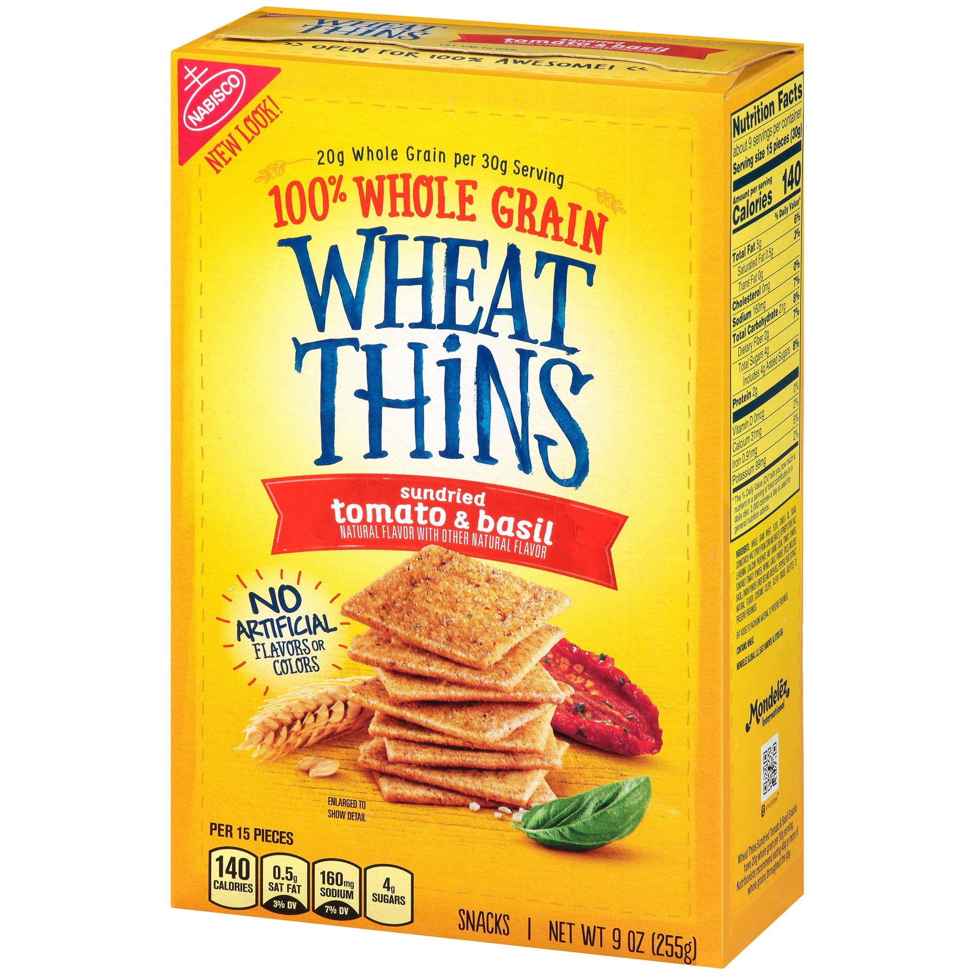 Wheat Thins Sundried Tomato & Basil Whole Grain Wheat Crackers, 8.5 Oz