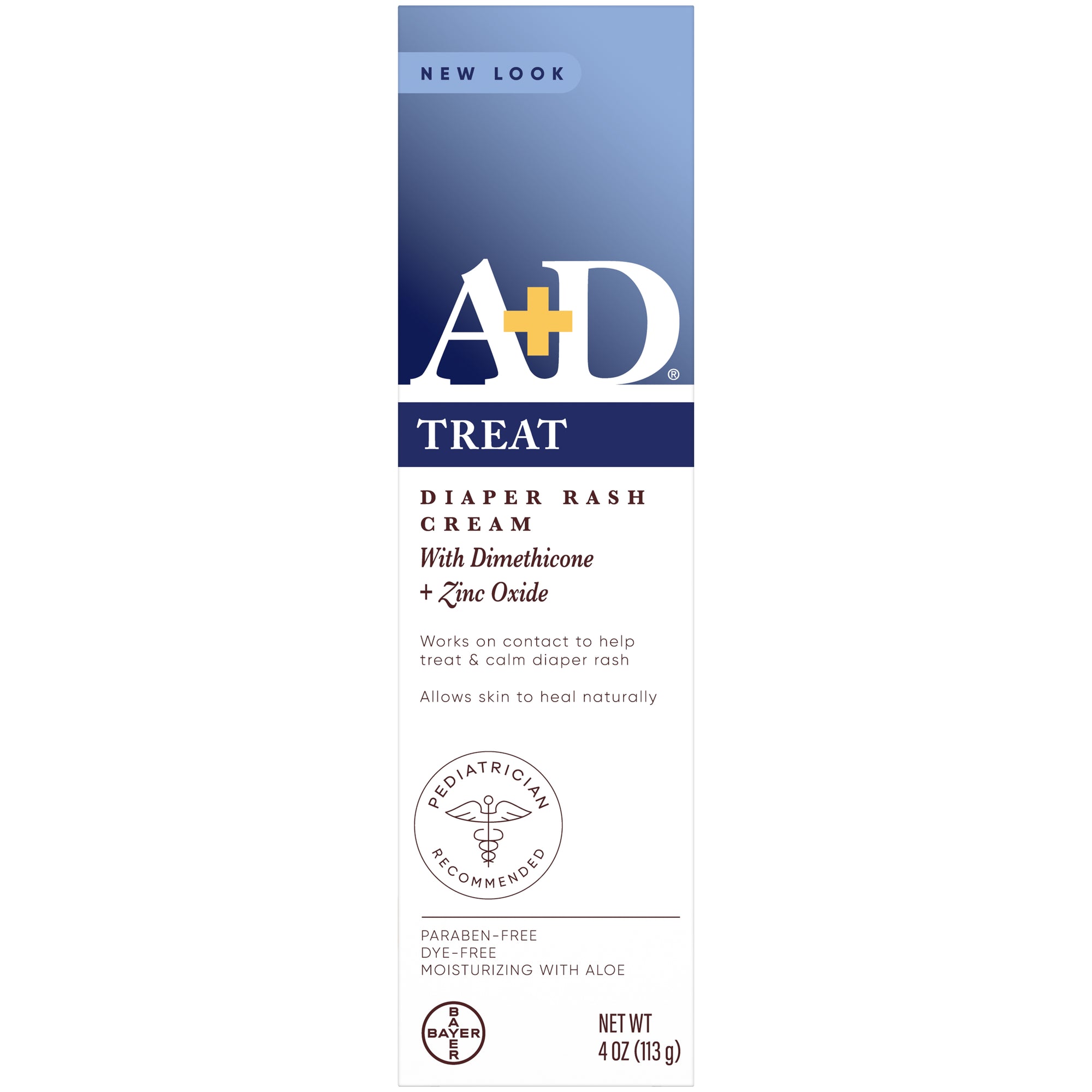 A + D Treat Diaper Rash Cream, 4 Oz