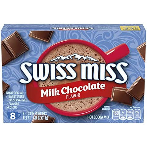 Swiss Miss Classics Milk Chocolate Hot Cocoa Mix, 8 Packets, 11.04 Oz