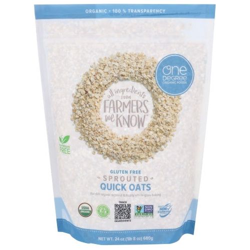 One Degree Sprouted Organic Gluten-Free Steel Cut Quick Oats, 24 Oz