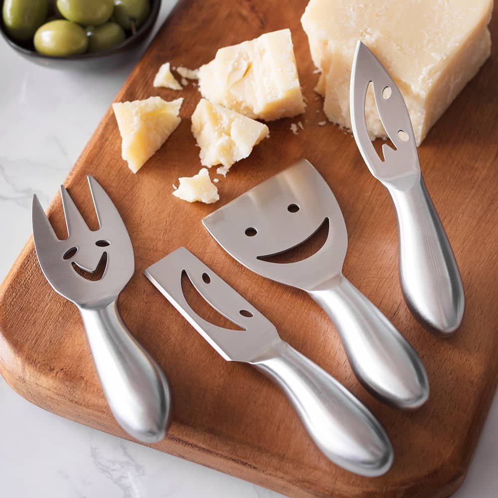 Smiley Face Cheese Knife Set of 4