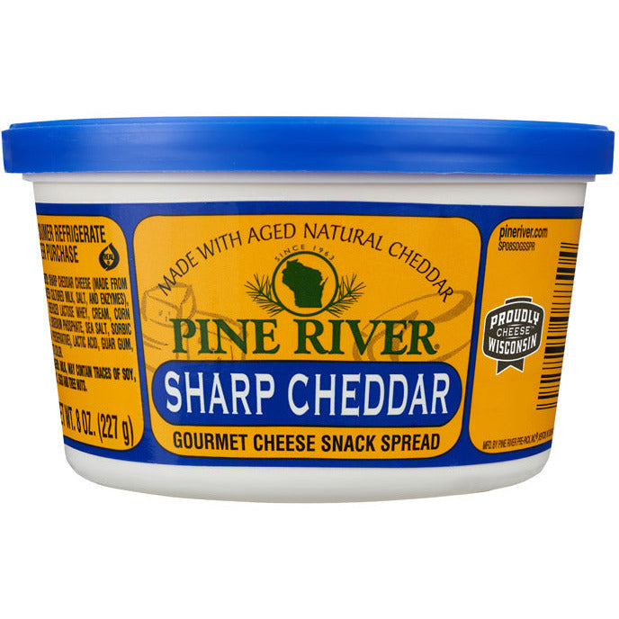 Pine River Sharp Cheddar Cold Pack Cheese Spread, 8 Oz