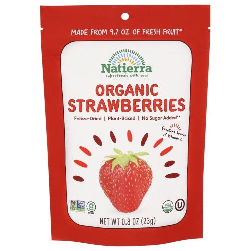 Natierra Freeze Dried Strawberries, 0.8 Oz