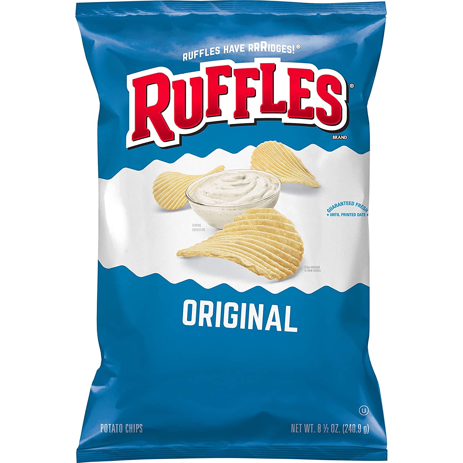 Ruffles Potato Chips Original, 8.5 Oz