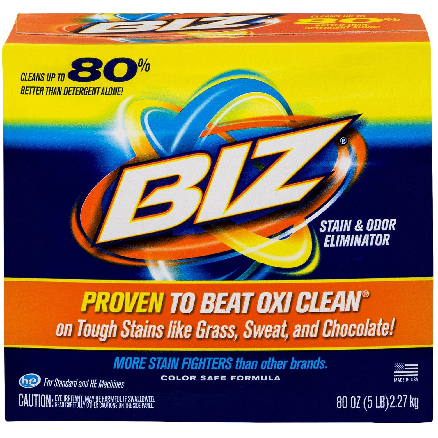 Biz Stain & Odor Eliminator Powder, 60 Oz