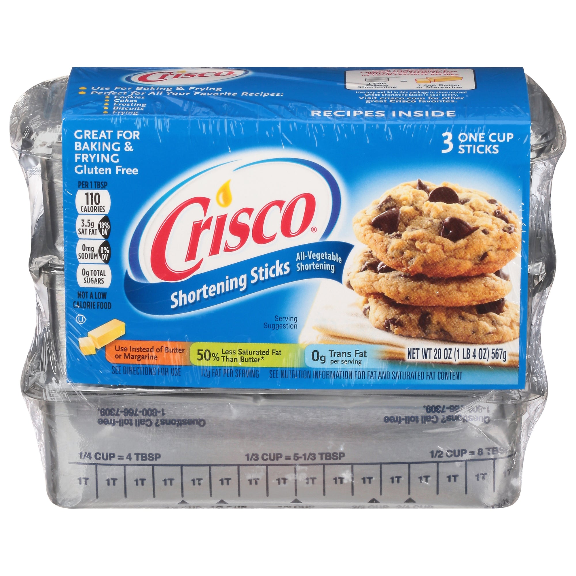 Crisco All-Vegetable Shortening Sticks, 20 Oz