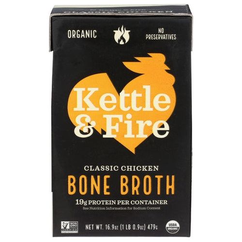 Kettle & Fire Classic Chicken Bone Broth, 16.9 Oz