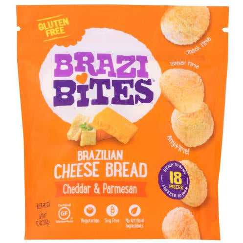 Brazi Bites Brazilian Cheese Bread Cheddar & Parmesan, 11.5 Oz