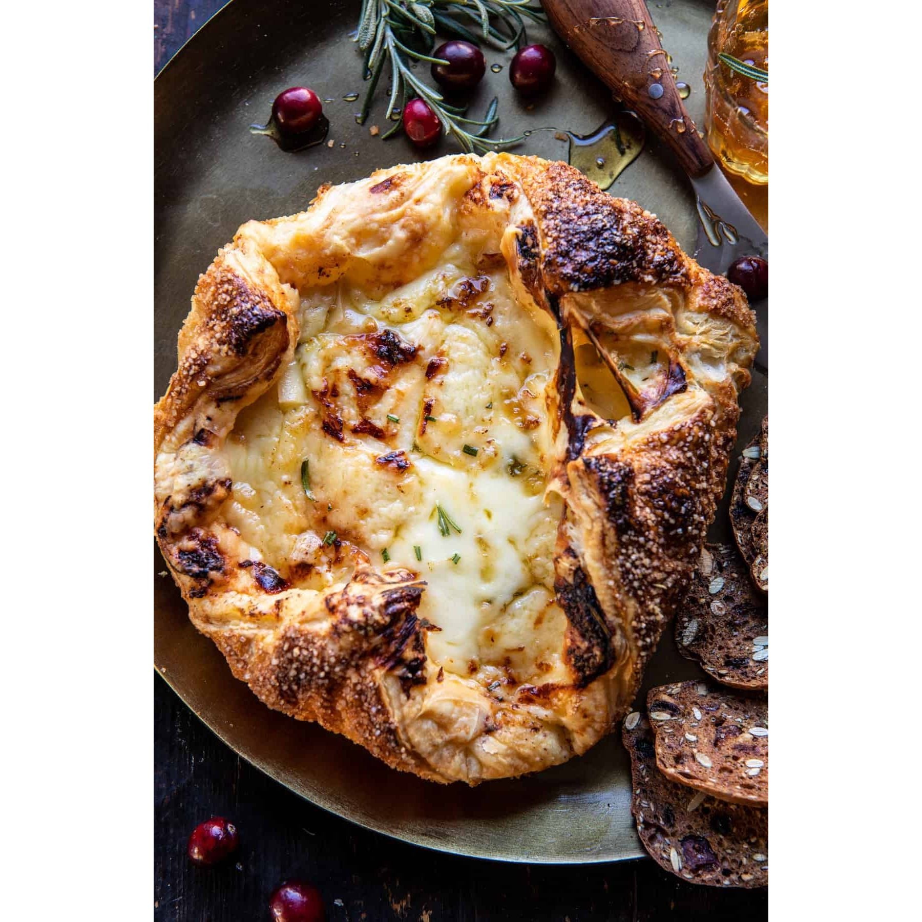 Baked Gruyere in Pastry w/ Rosemary & Garlic