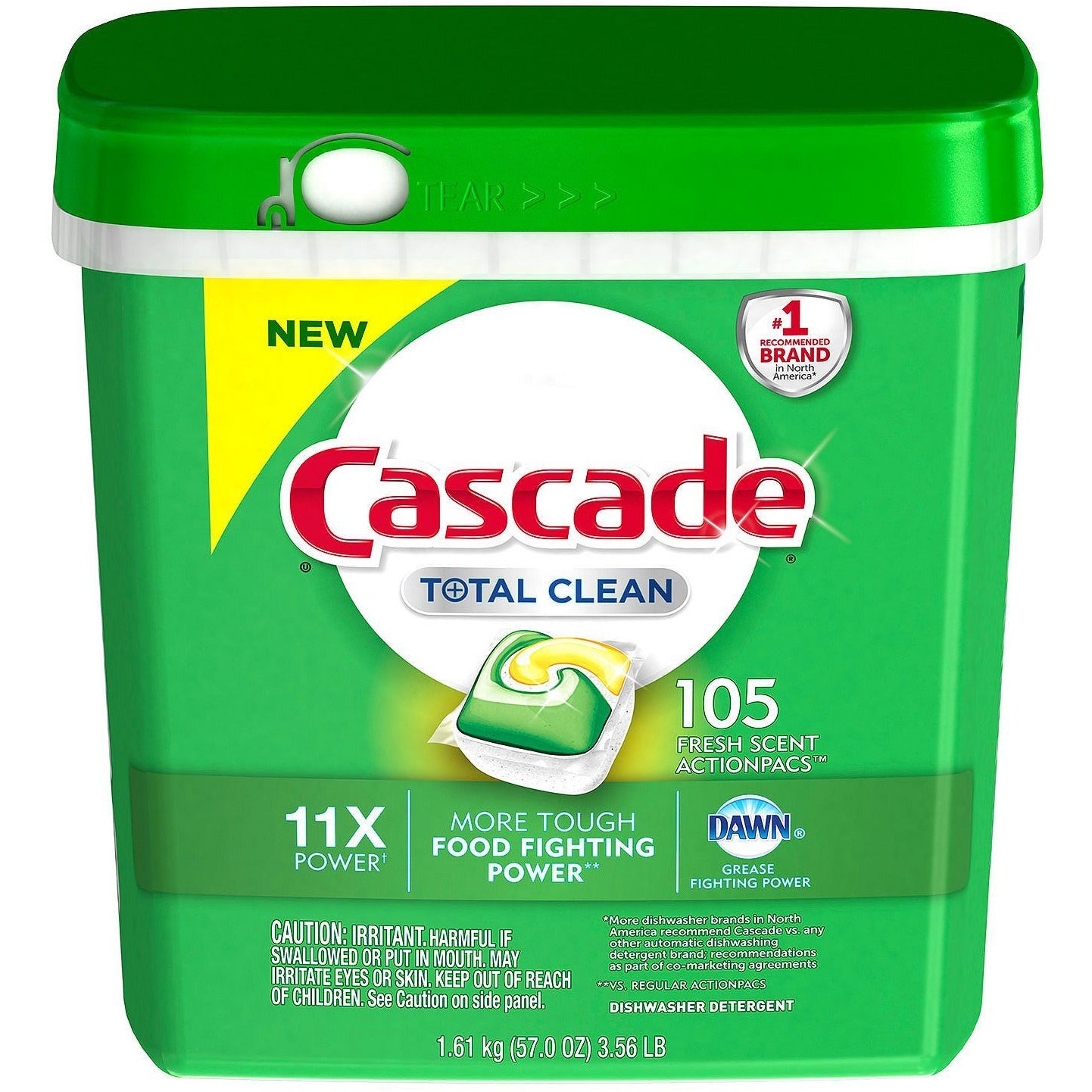 Cascade Total Clean ActionPacs Fresh Scent Dishwasher Detergent 105 Ct