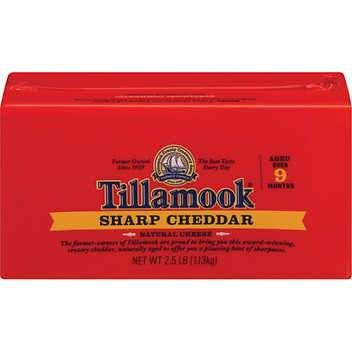 Tillamook Sharp Cheddar Cheese 2.5 Lb