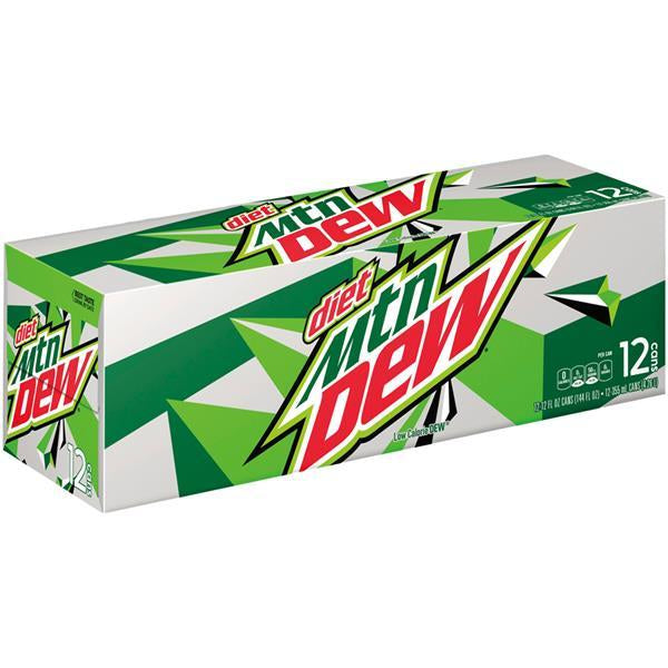 Diet Mountain Dew Cans, 12 Pk