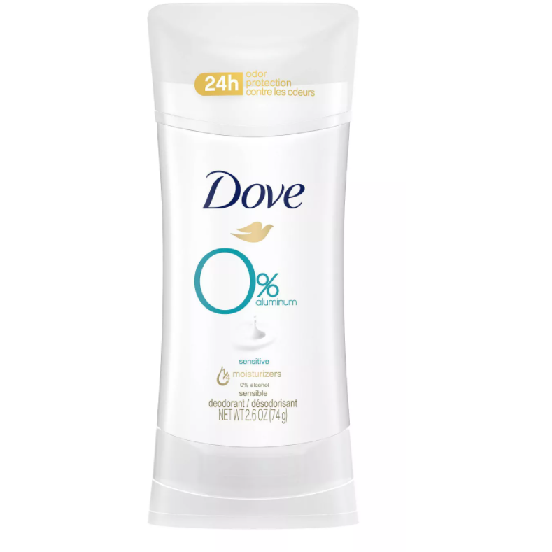 Dove 0% Aluminum Deodorant, 2.6 Oz