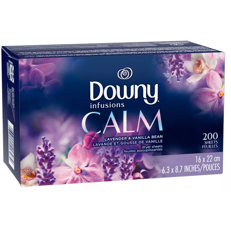Downy Infusions Lavender Serenity Dryer Sheets, 200 Ct