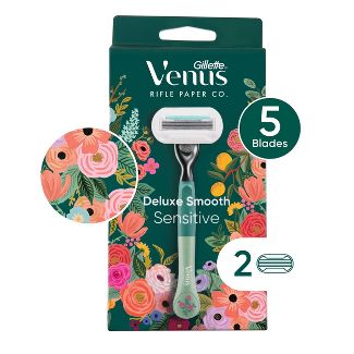 Gillette Venus Rifle Paper Co Deluxe Smooth Sensitive Razor And Cartridges