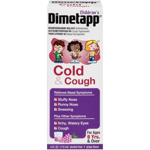 Children's Dimetapp Cold & Cough Grape Flavor, 4 Oz