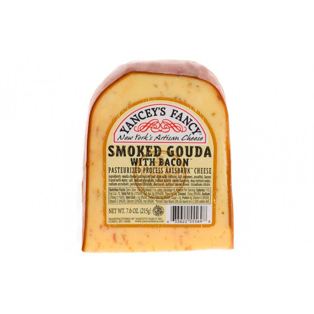 Yancey's Fancy Smoked Gouda with Bacon, 7.6 Oz