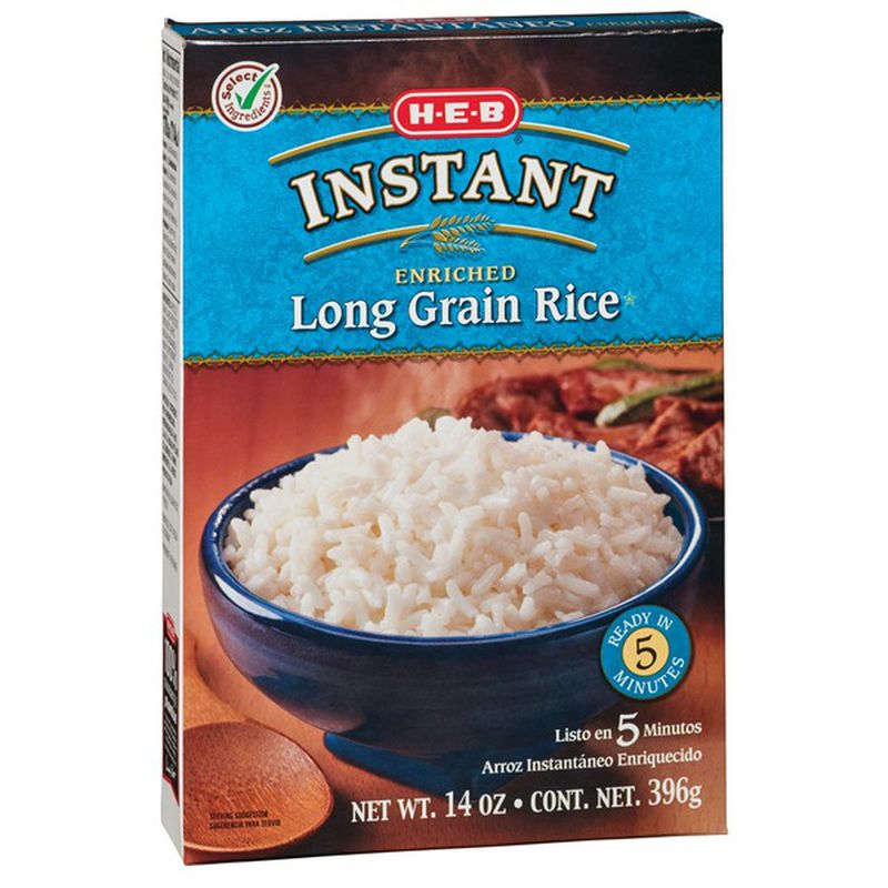 H-E-B Instant Long Grain Rice, 14 Oz