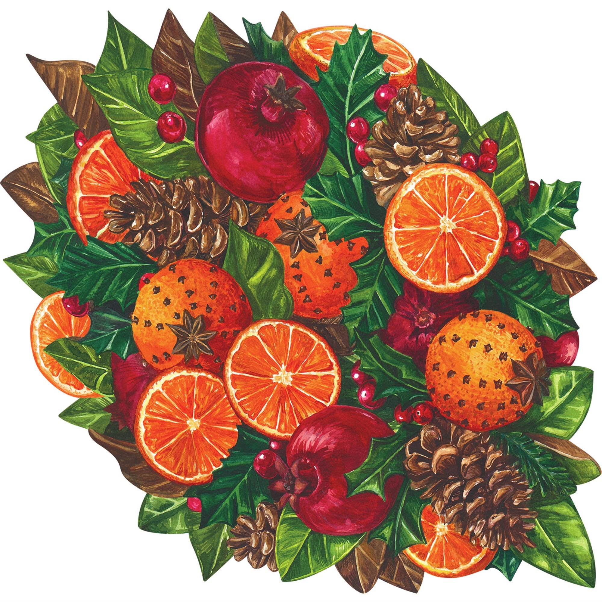 Place Mats Die-Cut Winter Citrus