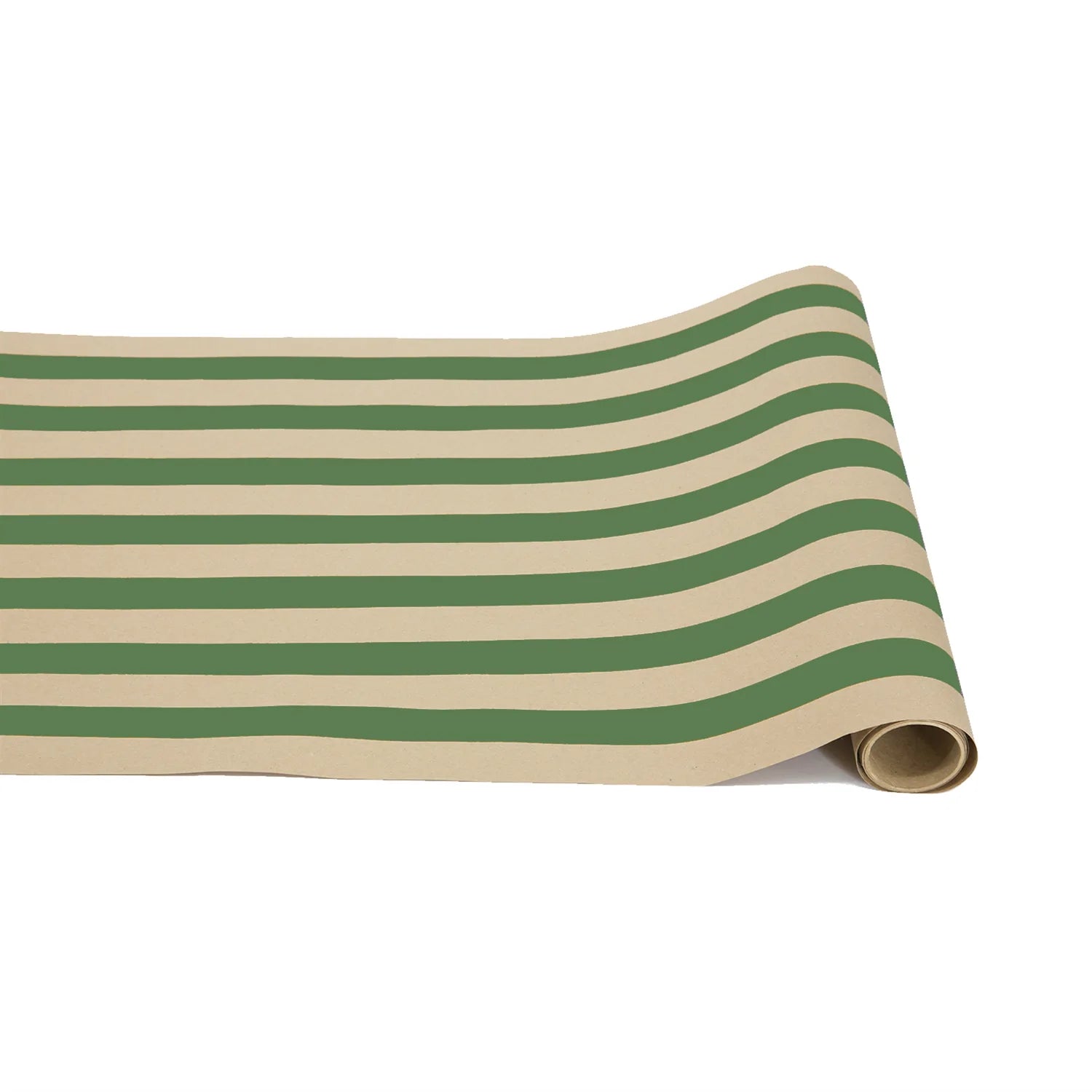 Table Runner Kraft Green Classic Stripe