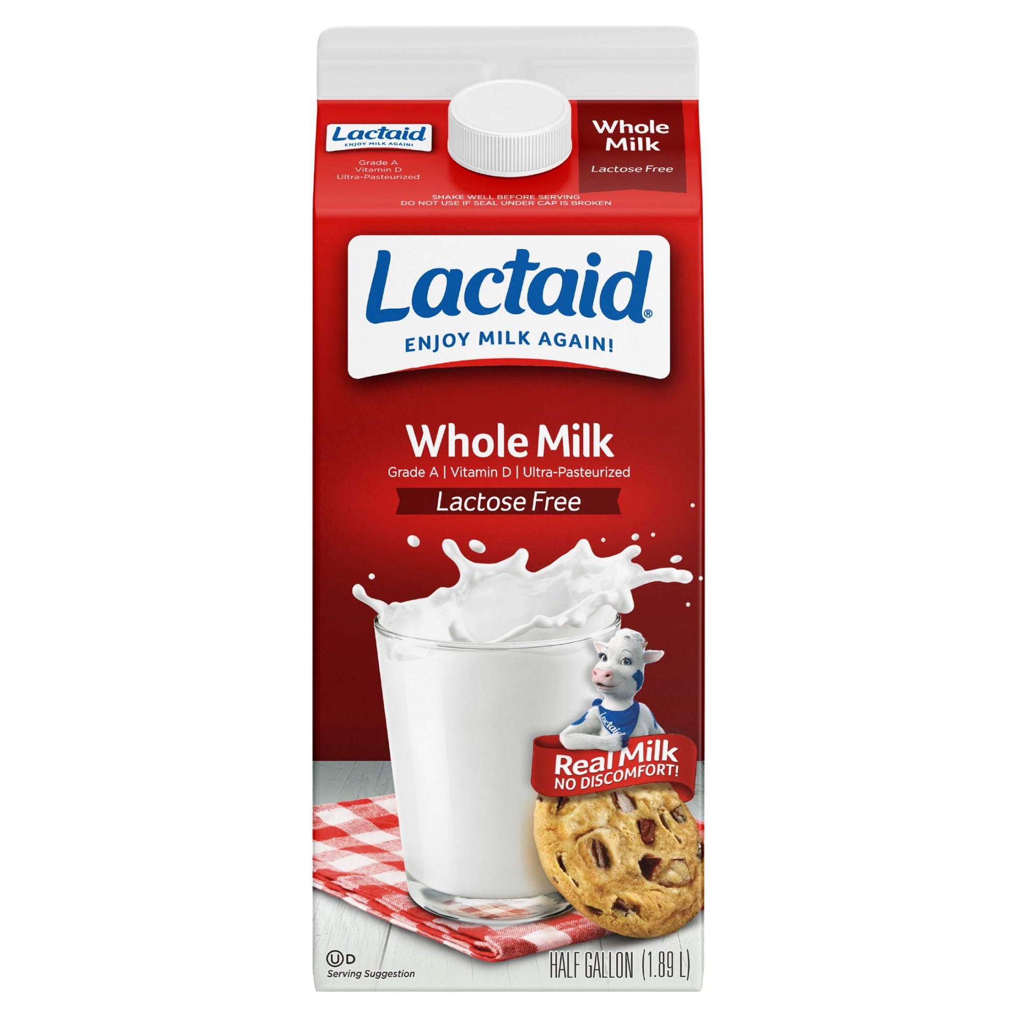 Lactaid Lactose Free Whole Milk, 1/2 gal