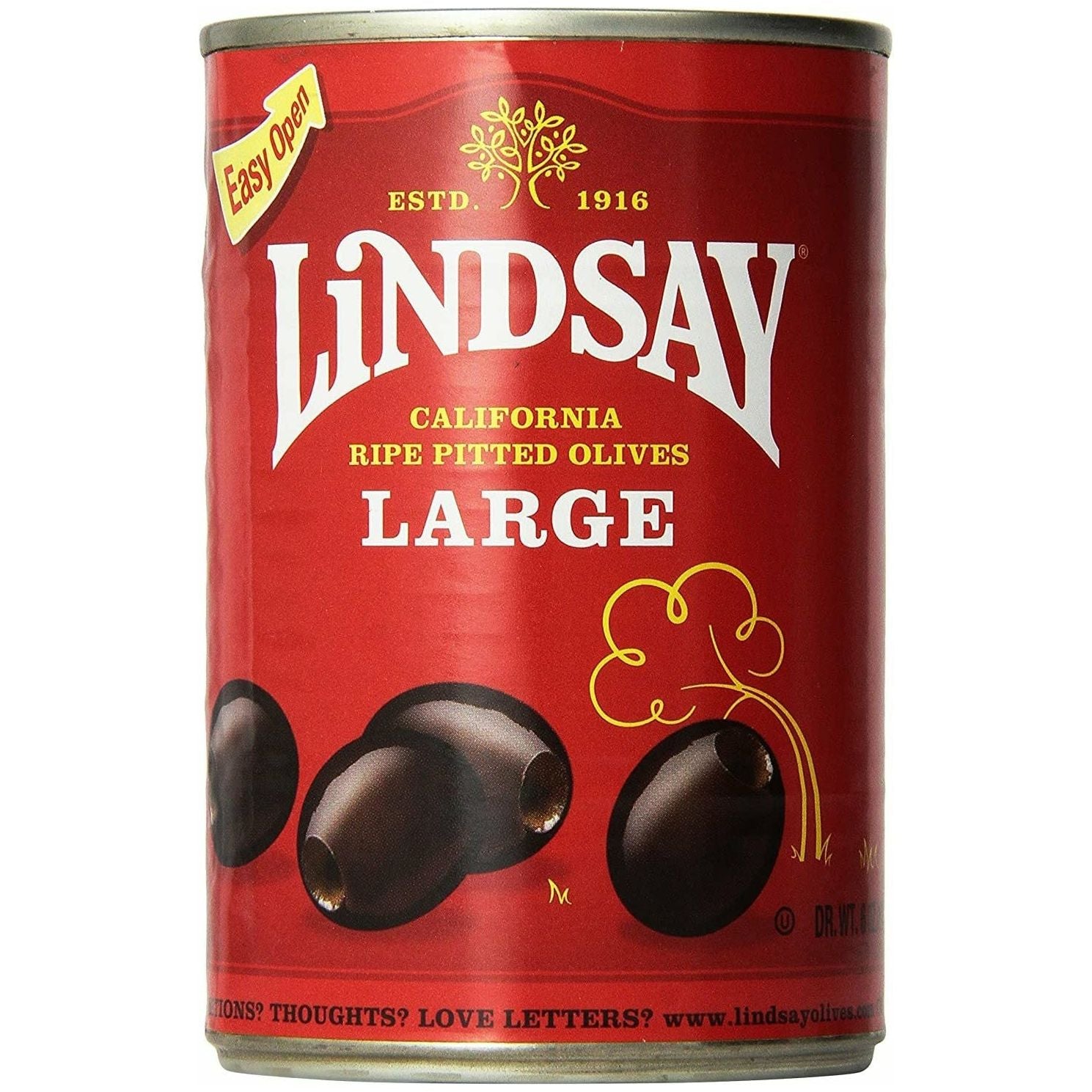 Lindsay Large Black Pitted Olives 6 Oz