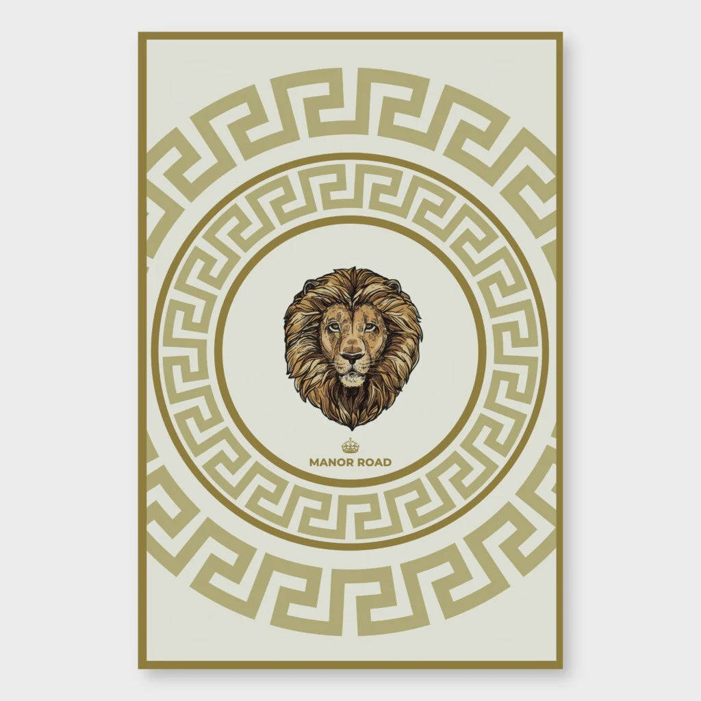 Manor Road Ivory Lion Microfiber Tea Towel