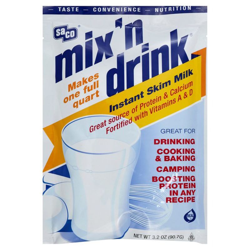 Mix 'N Drink Instant Non-Fat Milk Powder, 3.2 Oz