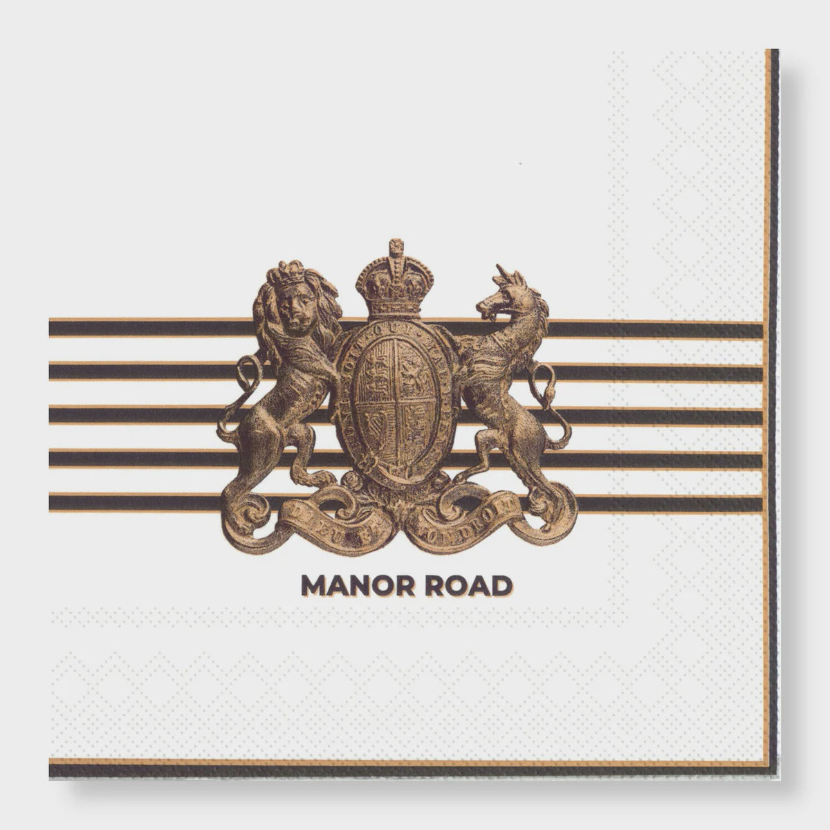 Manor Road Regal Stripes Lunch Napkins 20pk