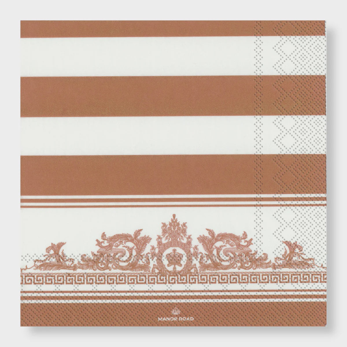 Manor Road Rococo Rose Gold Lunch Napkins 20pk