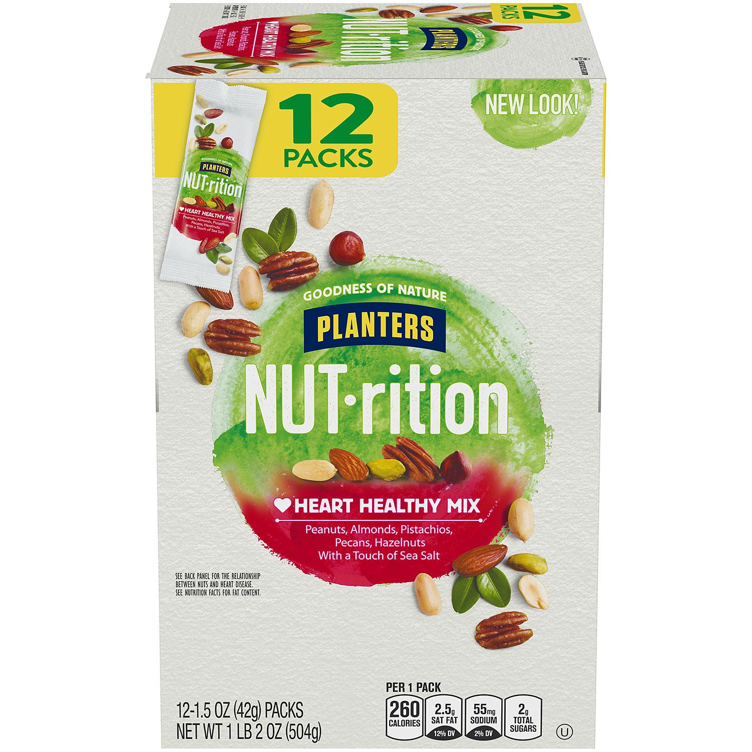 Planters NUT-rition Heart Healthy Mix, 1.5 Oz, 12 Ct
