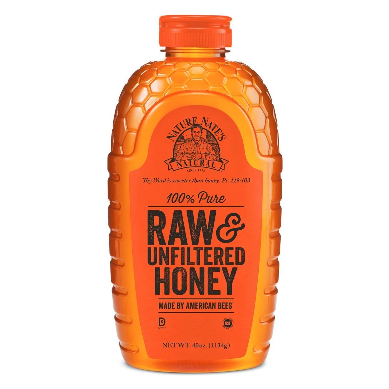 Nature Nate's 100% Organic Pure Raw & Unfiltered Honey, 40 Oz