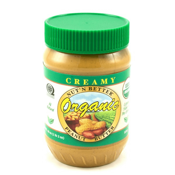 Nut'N Better Organic Peanut Butter, 18 Oz