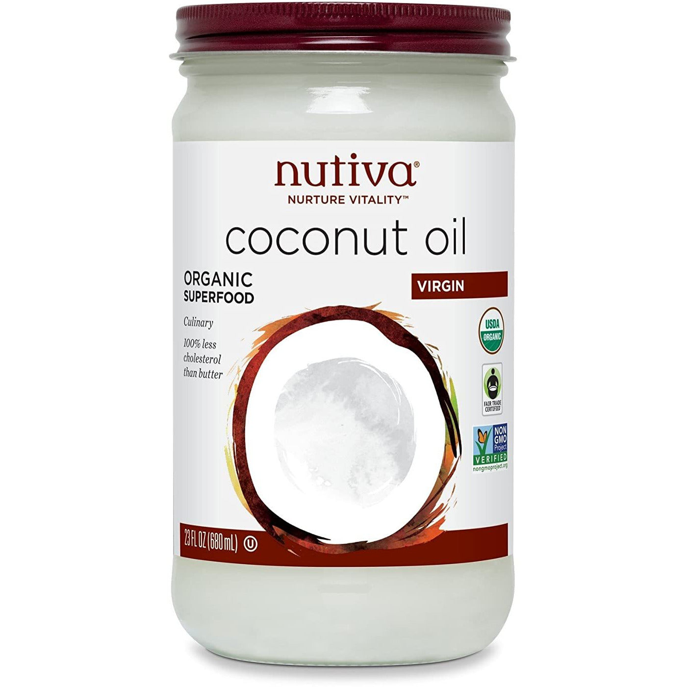 Nutiva Organic Coconut Oil, 23 Oz