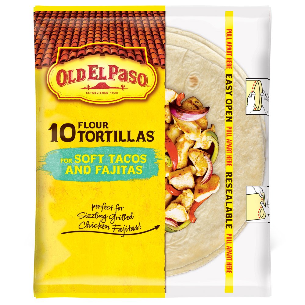 Old El Paso Flour Tortillas For Fajitas, 10 Ct