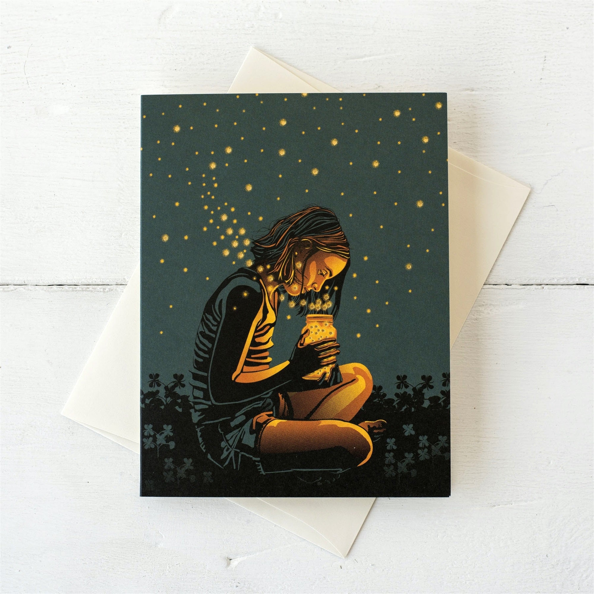 Greeting Card Firefly Girl