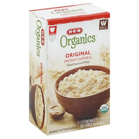 H-E-B Organics Original Instant Oatmeal 8ct, 11.29 Oz