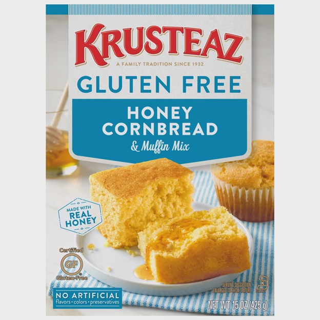 Krusteaz Gluten Free Honey Cornbread & Muffin Mix, 15 Oz