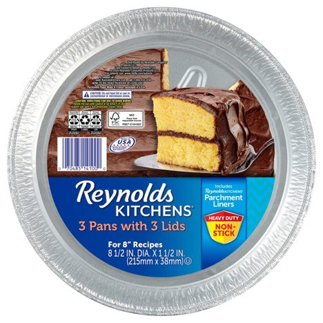 Reynold's Kitchen Pie Plates With Lid, 3 Ct