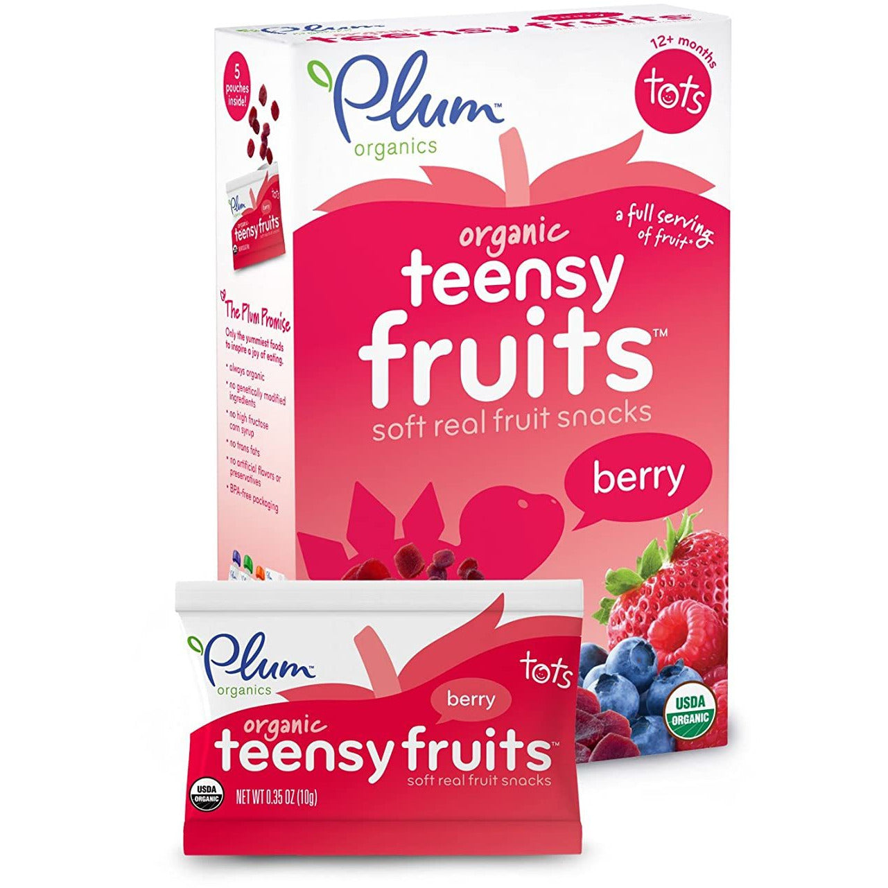 Plum Organics Teensy Fruit, 5 Ct