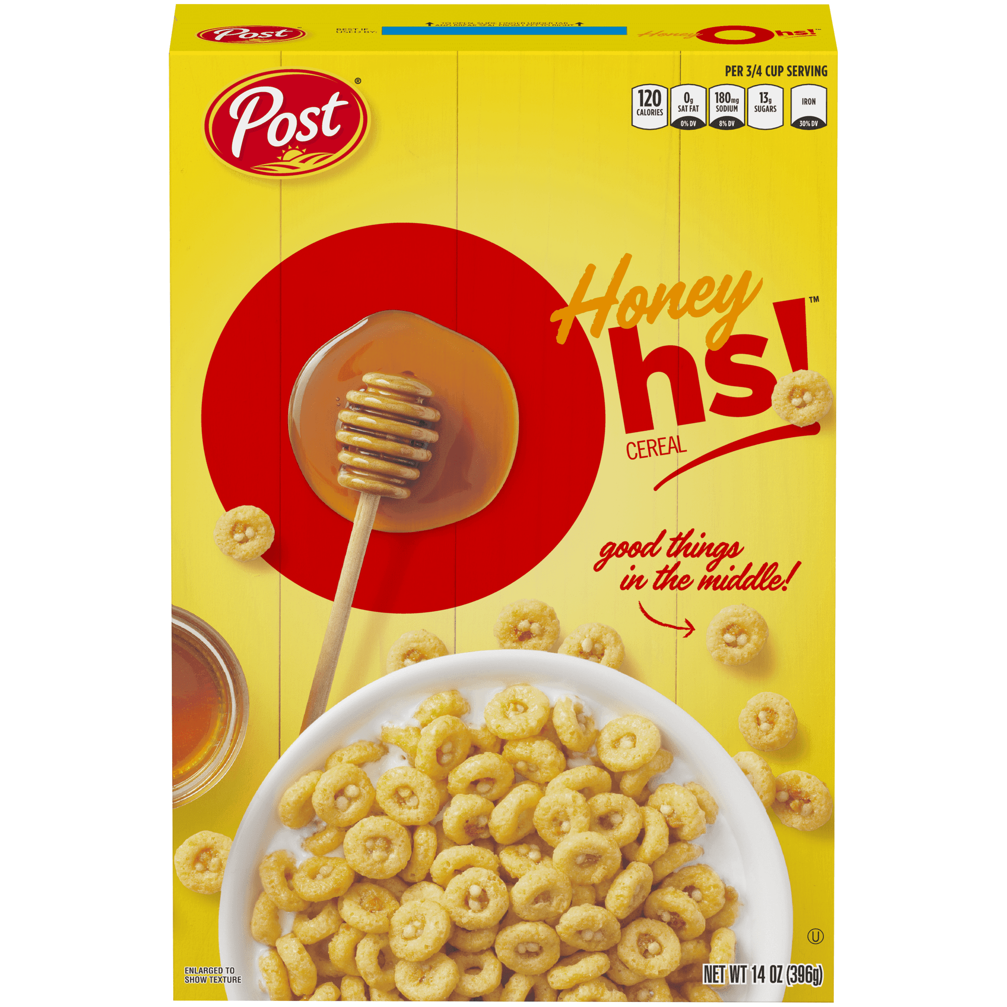 Post Honey Oh's! Cereal, 20 Oz