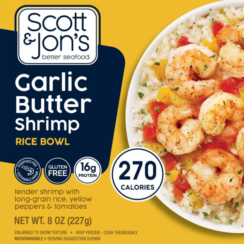 Scott & Jon's GF Garlic Butter Shrimp Rice Bowl, 8 Oz